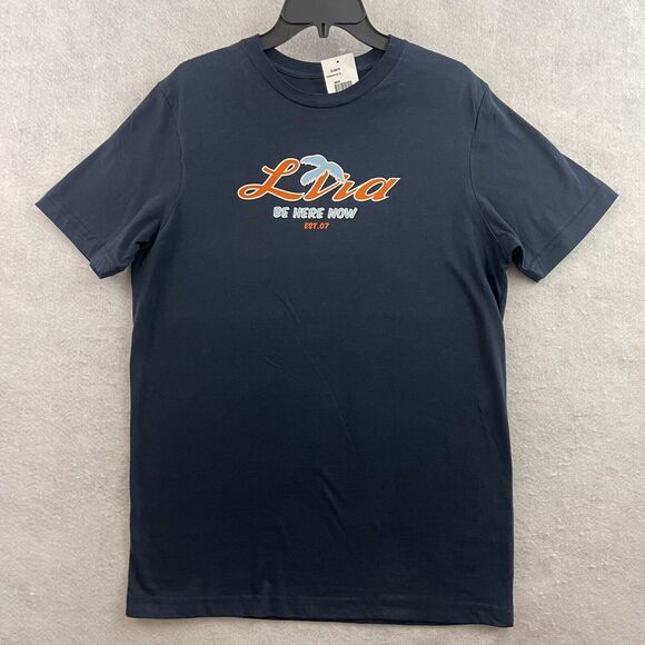 NEW LIRA Clothing T Shirt Mens Size Medium Blue Logo Spell Out Graphic Print - Picture 4 of 9